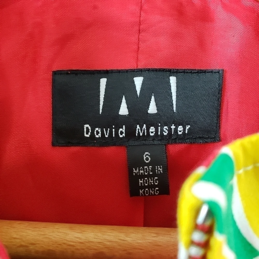 David Meister | Colorful Floral Zip Front Jacket Size 6 - Picture 4 of 6